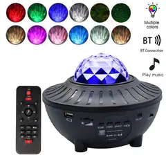 CRUSEC - Proyector Led Luces y Estrellas 360º Con Bluetooth y Musica