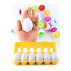 GENERICO - Juego Educativo Huevos Clasificador De Colores Y Formas
