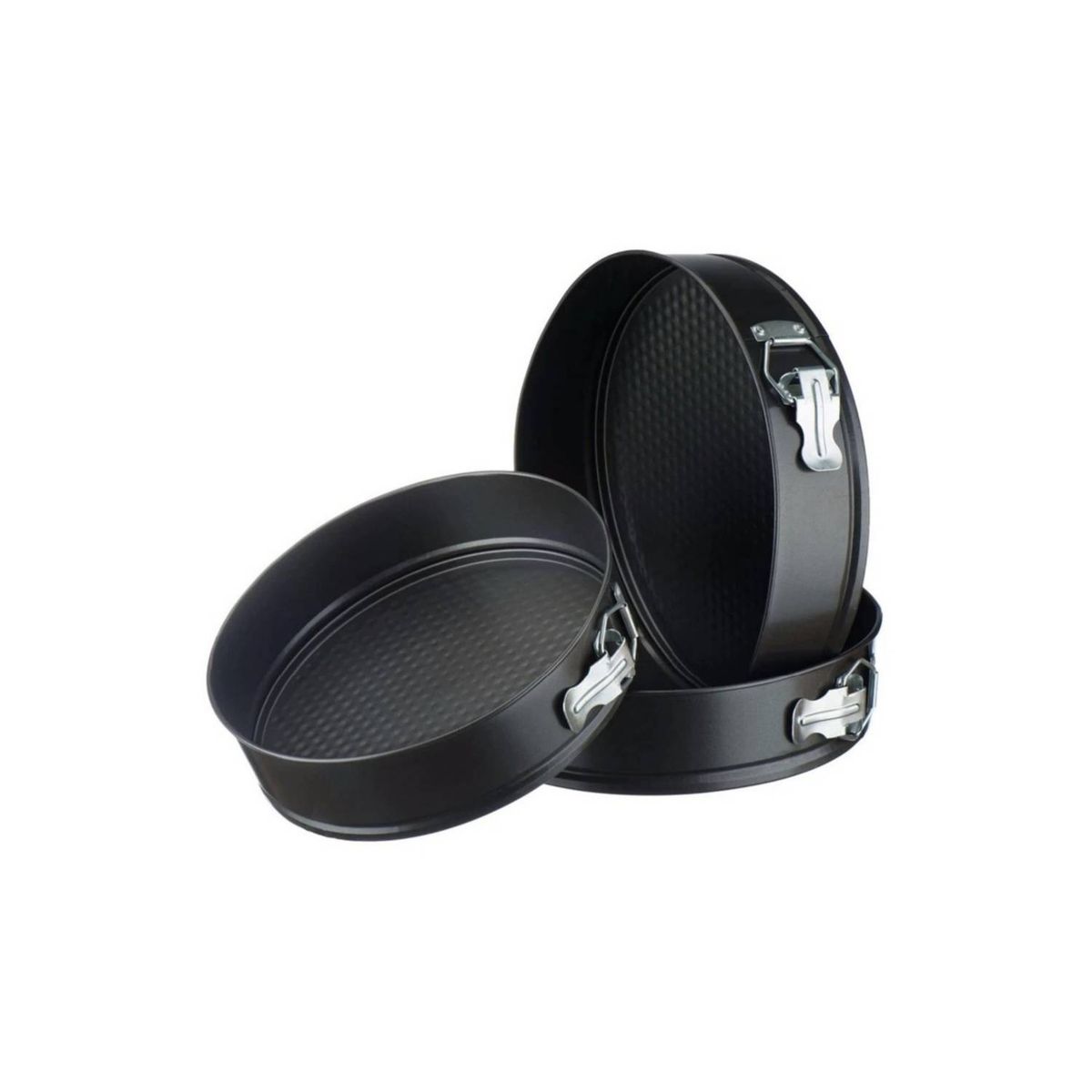 GENERICO - 3 Moldes Repostería Queques Tortas Antiadherente Desmontable