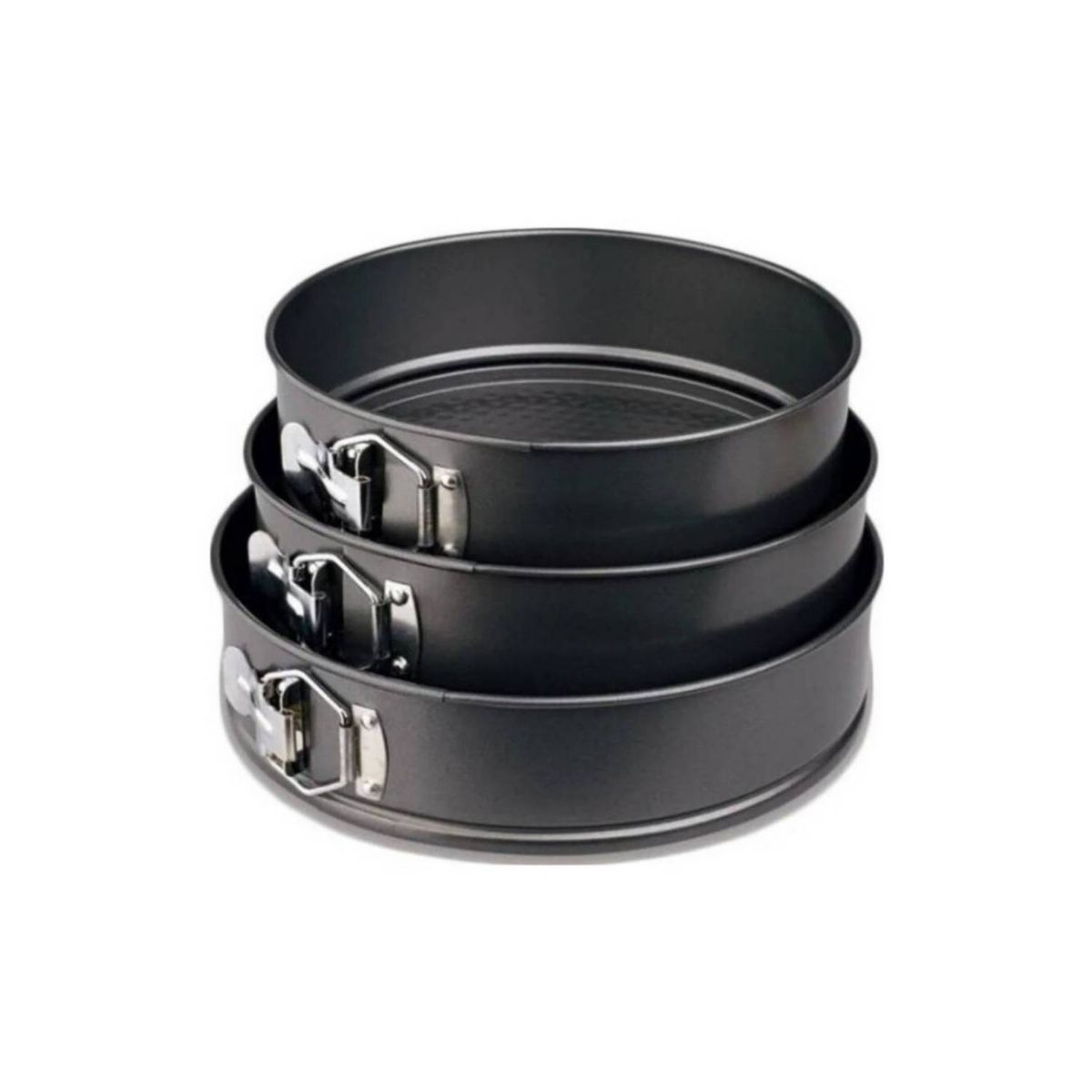 GENERICO - 3 Moldes Repostería Queques Tortas Antiadherente Desmontable