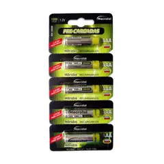 MACROTEL - Pila Recargable Aaa X5 1000mah Híbrida