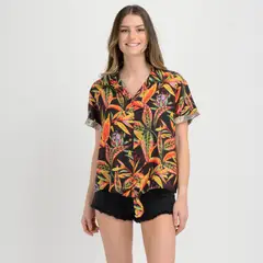 O'NEILL - BLUSA MANGA CORTA RAPPORT NEGRO