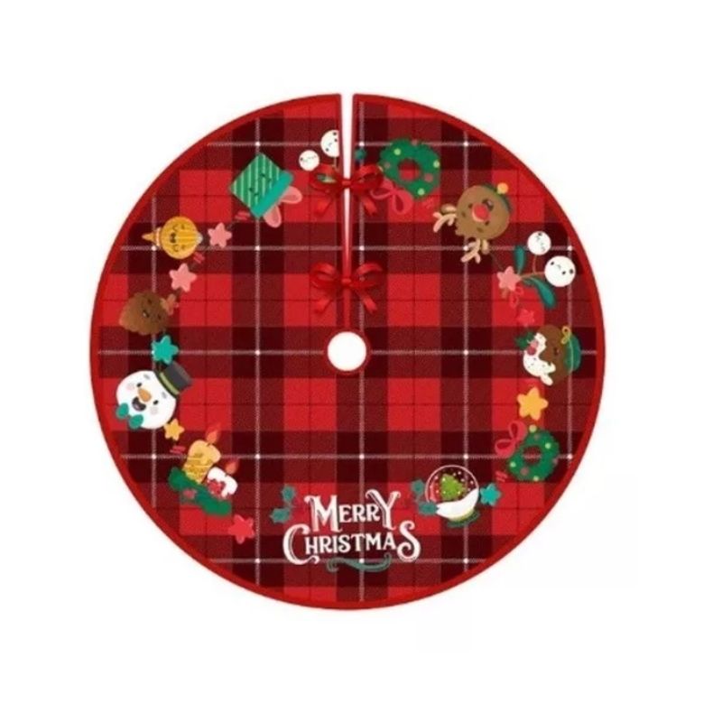 GENERICO - Faldón Pie De Árbol Navidad 90cm - Cuadrille Surtido