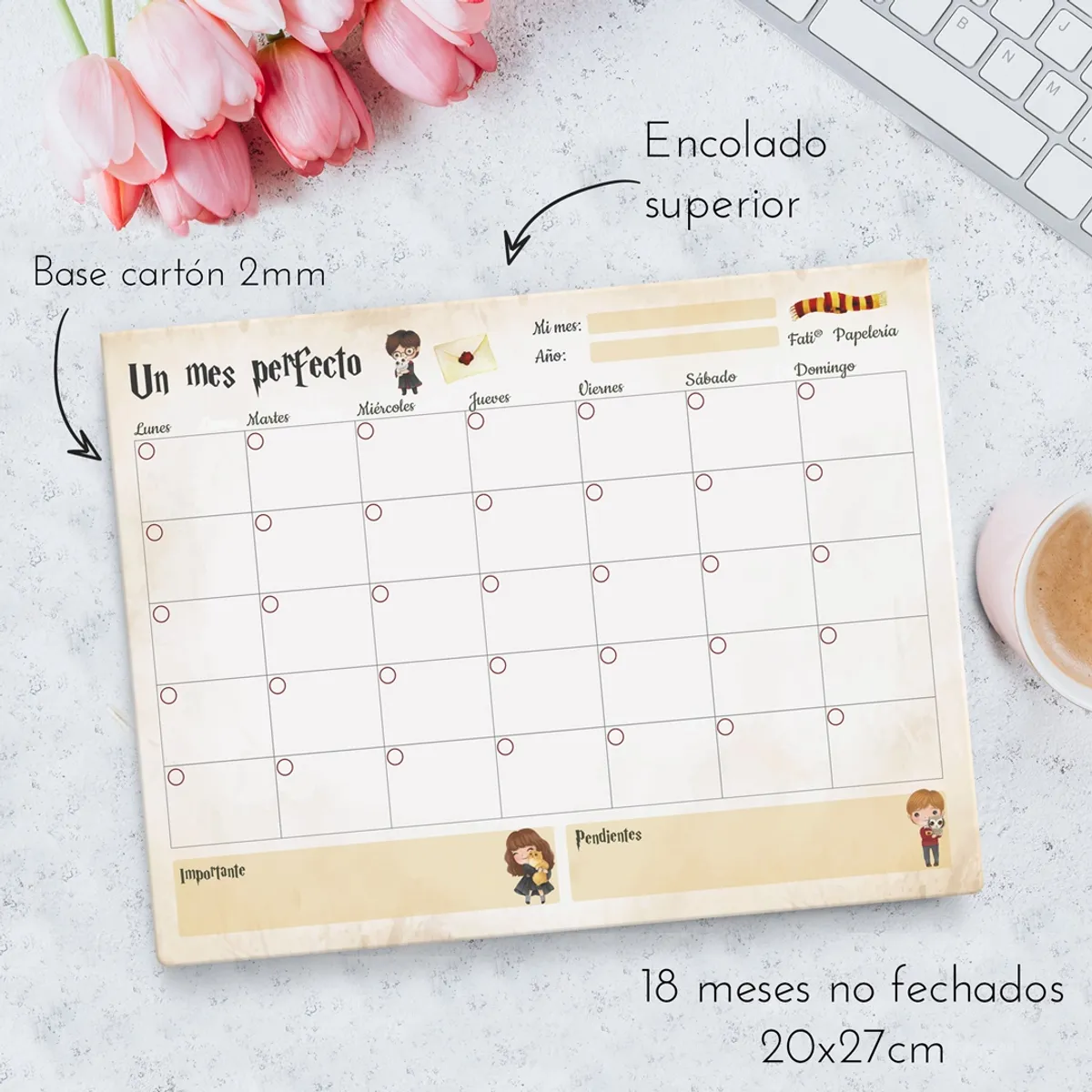 FATI - Planificador mensual Harry Potter 18 meses