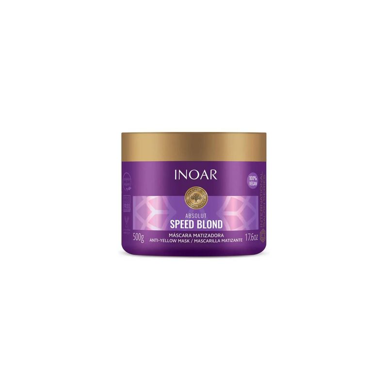 INOAR - Máscara Speed Blond Inoar 500gr Matizar Rubios..-