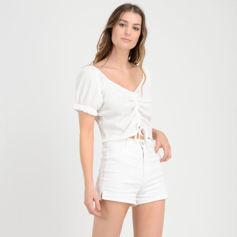 O'NEILL - POLERA MANGA CORTA ELASTIC  BLANCO