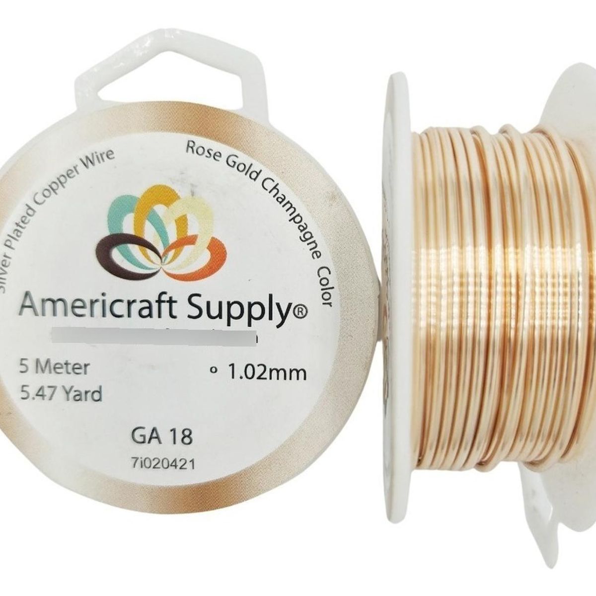 GENERICO - Alambre Para Bisuteria Americraft Supply Calibre 18 - 5mts - Rosa
