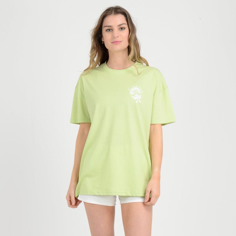 O'NEILL - POLERA MANGA CORTA ANCHOR  VERDE CLARO