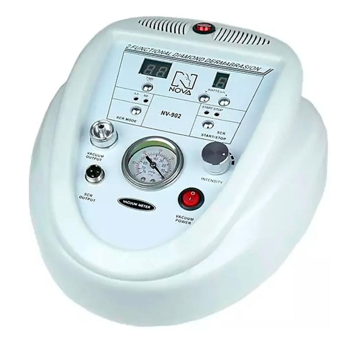 DETODOYMAS - Microdermoabrasión + Paleta ultrasónica 2 en 1 Rejuvenecimiento Facial - Blanco