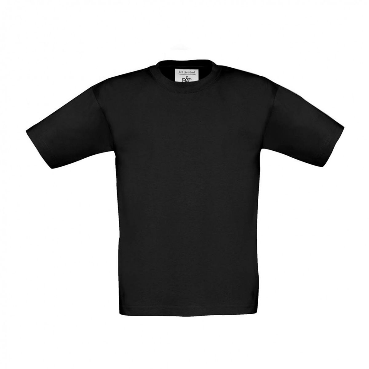 B&C COLLECTION - Polera Infantil 100% Algodón Negra B&C