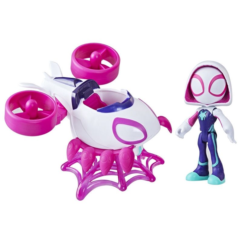 MARVEL - Figura de Acción Spidey And Friends Ghost Spider Set aracnocóptero
