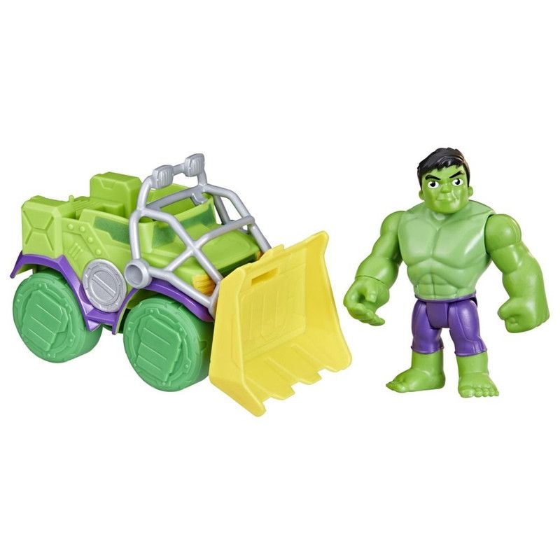 MARVEL - Figura de Acción Spidey and Friends Set Hulk y Camión demoledor