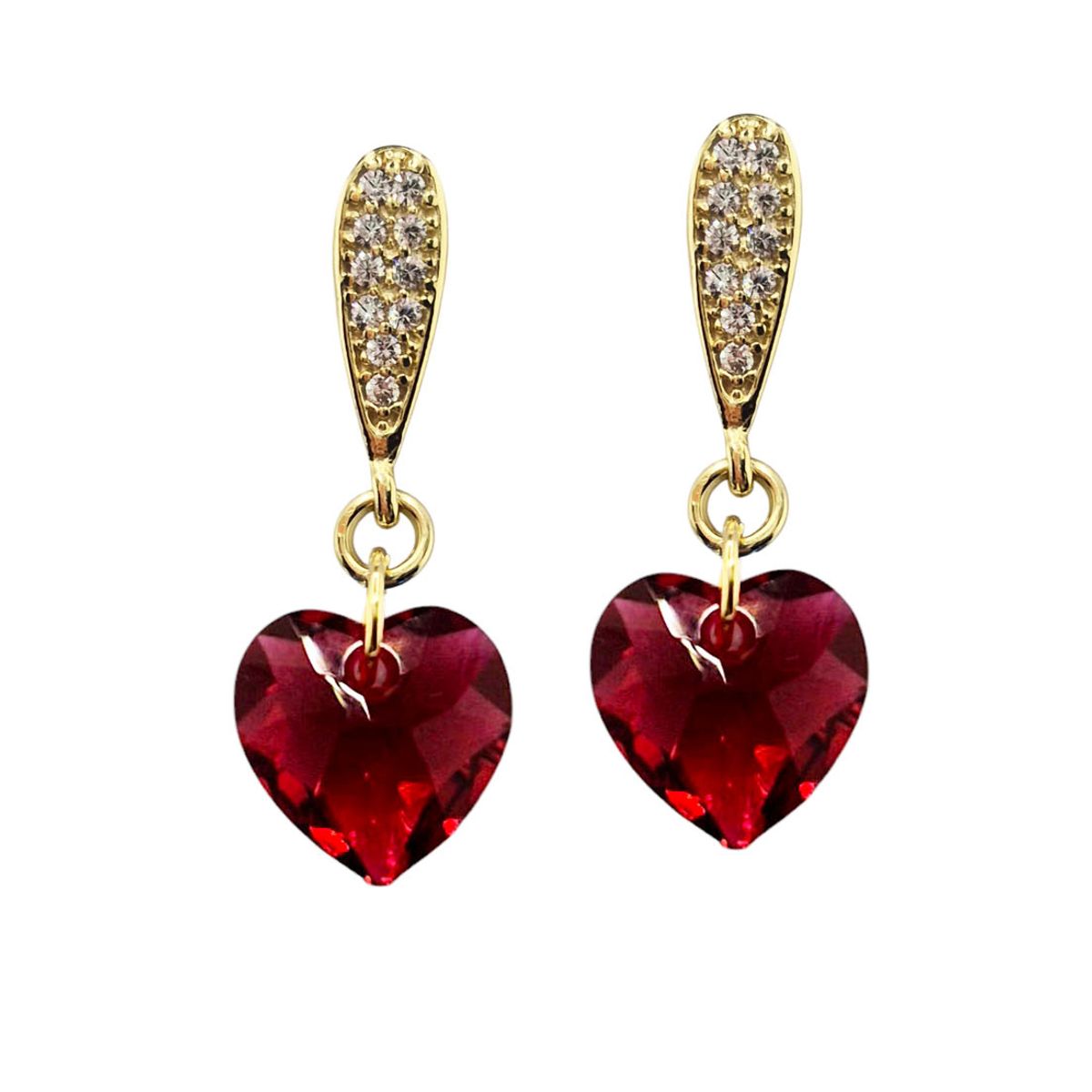 JOYAS MONTERO - Aros Amor Gold 24K creado cristales de Swarovski® Siam