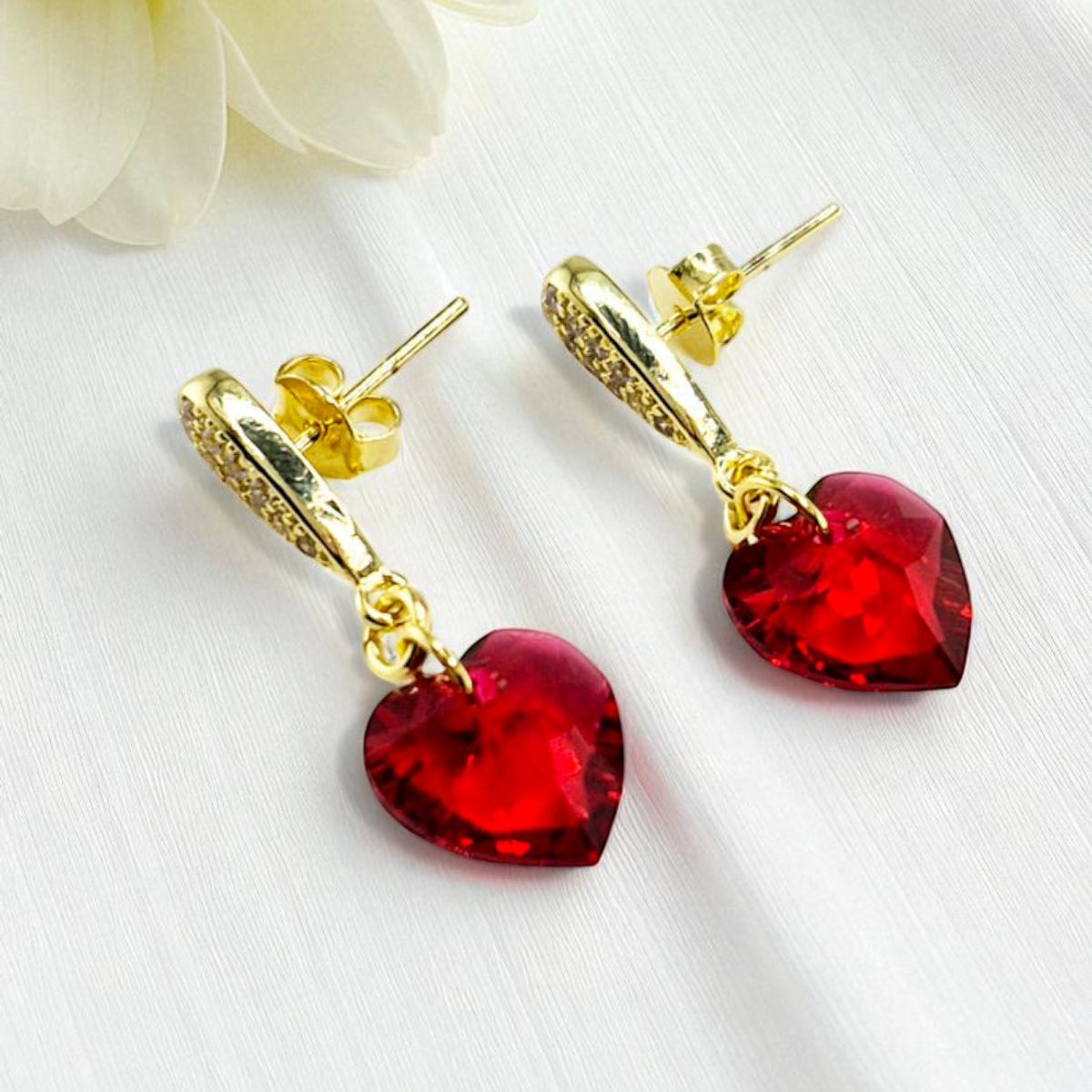 JOYAS MONTERO - Aros Amor Gold 24K creado cristales de Swarovski® Siam
