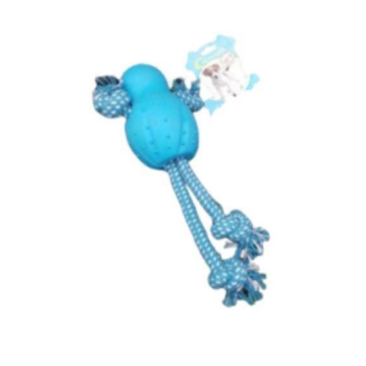 OEM - Juguete mascota.  Cuerda con juguete de goma azul