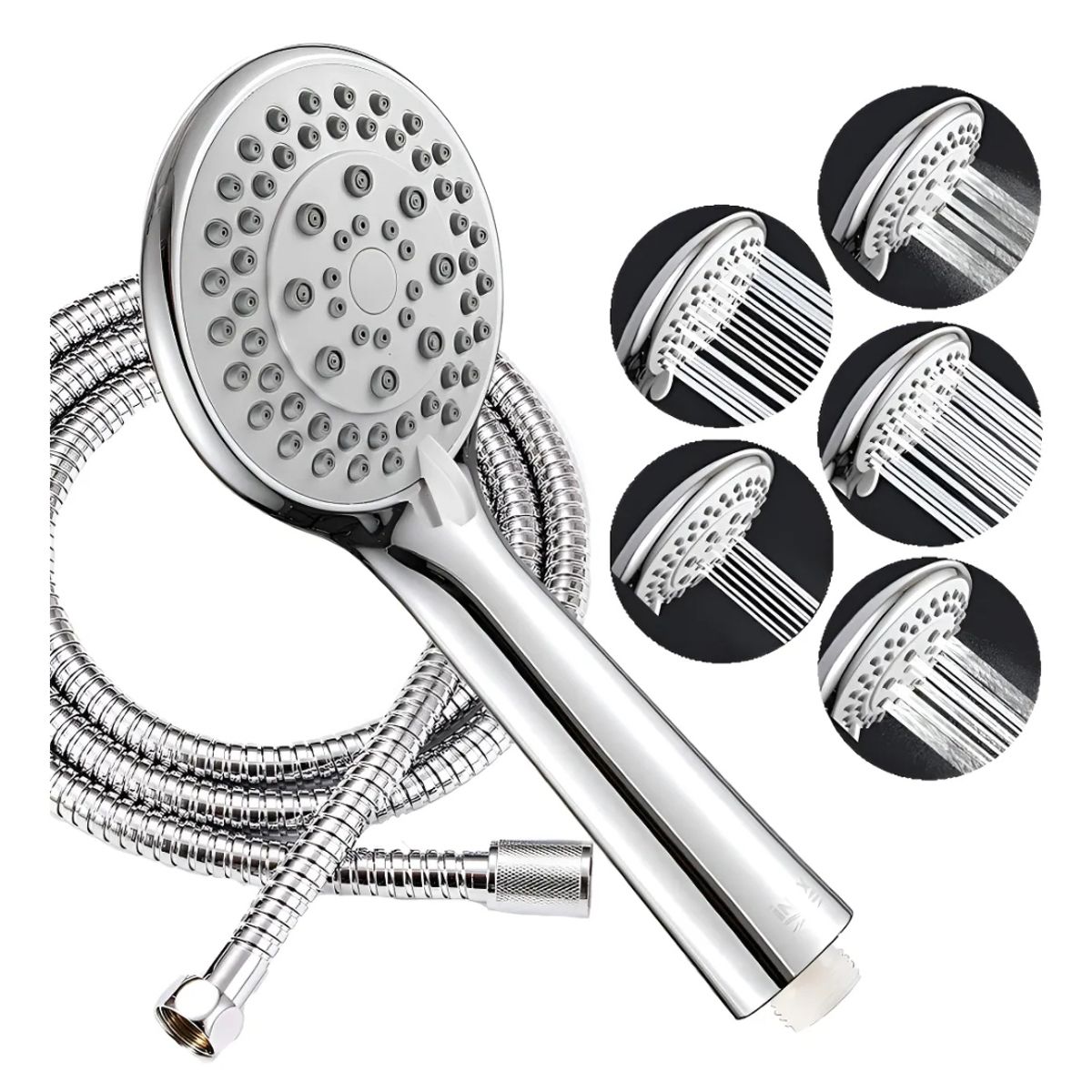 GENERICO - Kit De Ducha Teléfono Manguera Soporte Cromado Acero Inox share icon