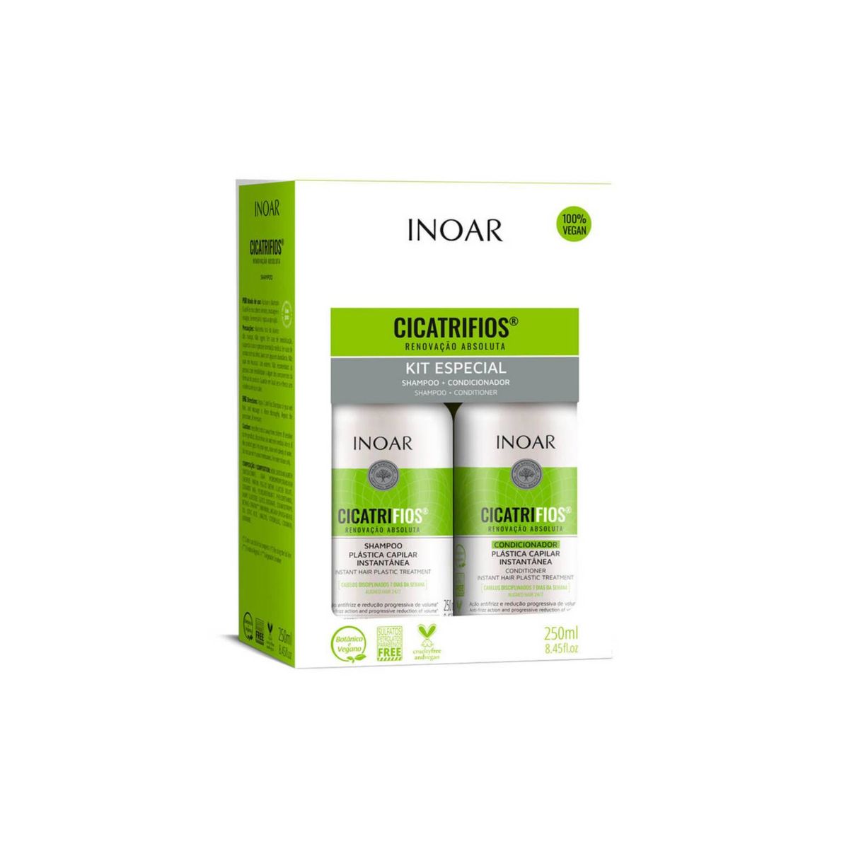 INOAR - Pack INOAR Cicatrifios Shampoo Acondicionador 250ml.