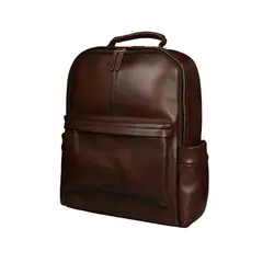 CRAFTMEN - Mochila 100% Cuero Genuino Gregory color Coñac