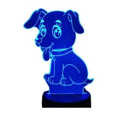 GENERICO - Lámpara Ilusión 3d Cachorro 7 Colores