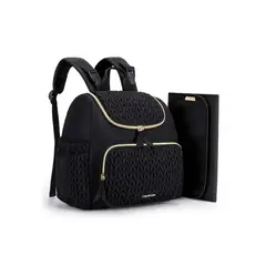 MOMMORE - Mochila Pañalera con bolsillos aislados y cambiador - Negro