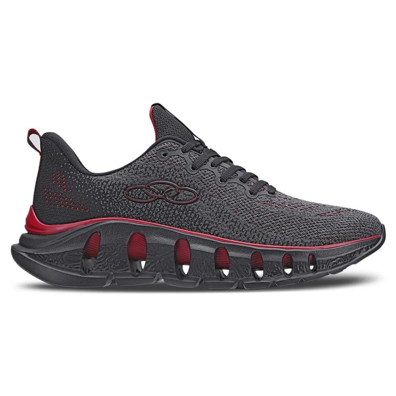 OLYMPIKUS - Zapatilla Hombre Diffuse 4 Negro/Rojo Olympikus