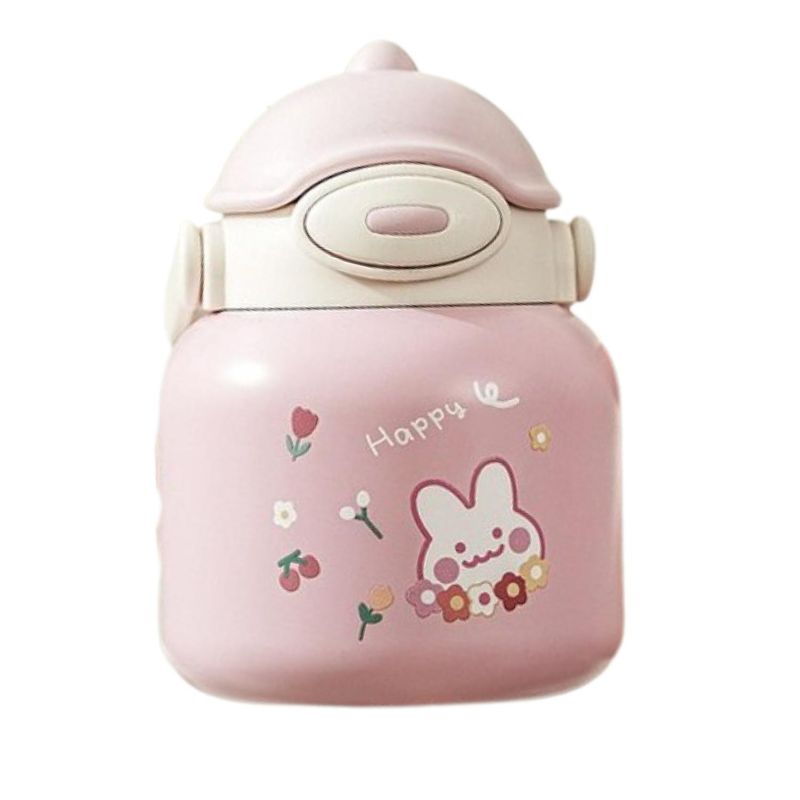 GENERICO - Termo De Agua 710ml Acero Inoxidable Diseño Conejito Rosado