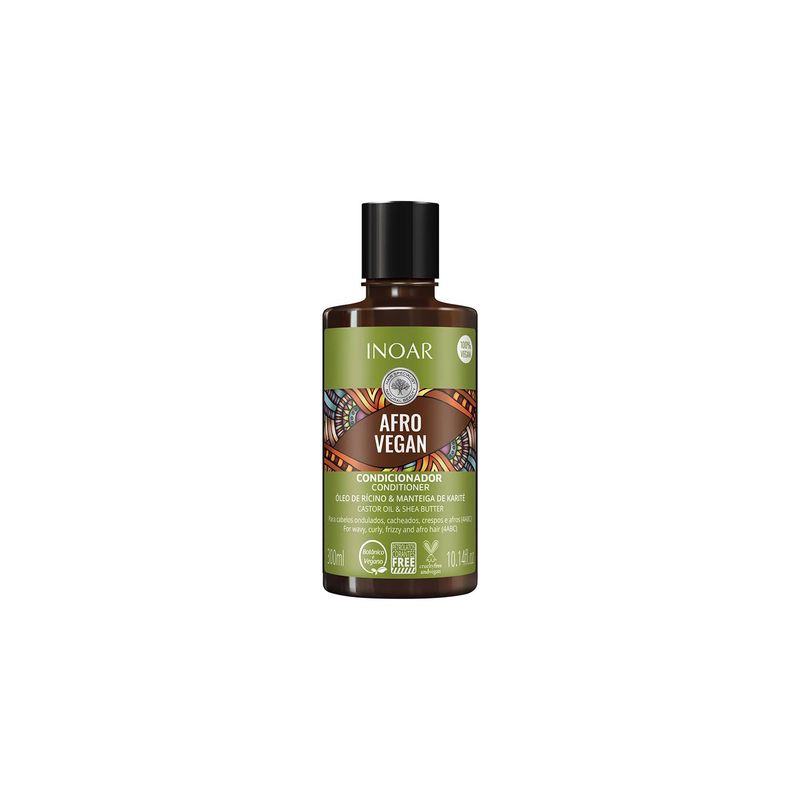 INOAR - Shampoo Afro Vegan Inoar 300ml Vegano Rizos Rulos.