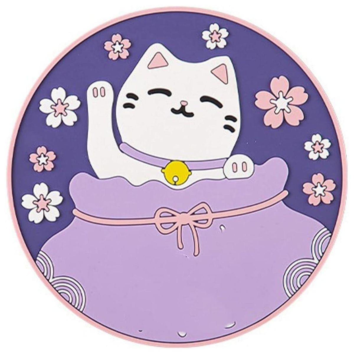 GENERICO - Posavasos 16cm Antideslizante Diseño Morado