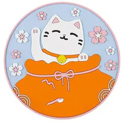GENERICO - Posavasos 16cm Antideslizante Diseño Naranja