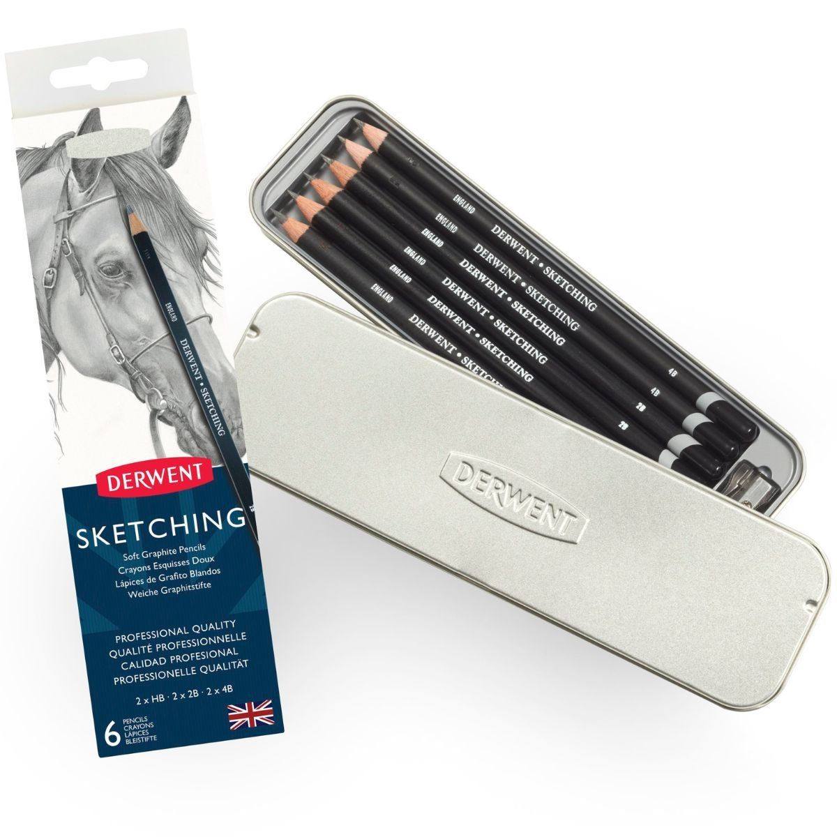 DERWENT - Lápices Grafito Derwent 6u. 3 Graduaciones