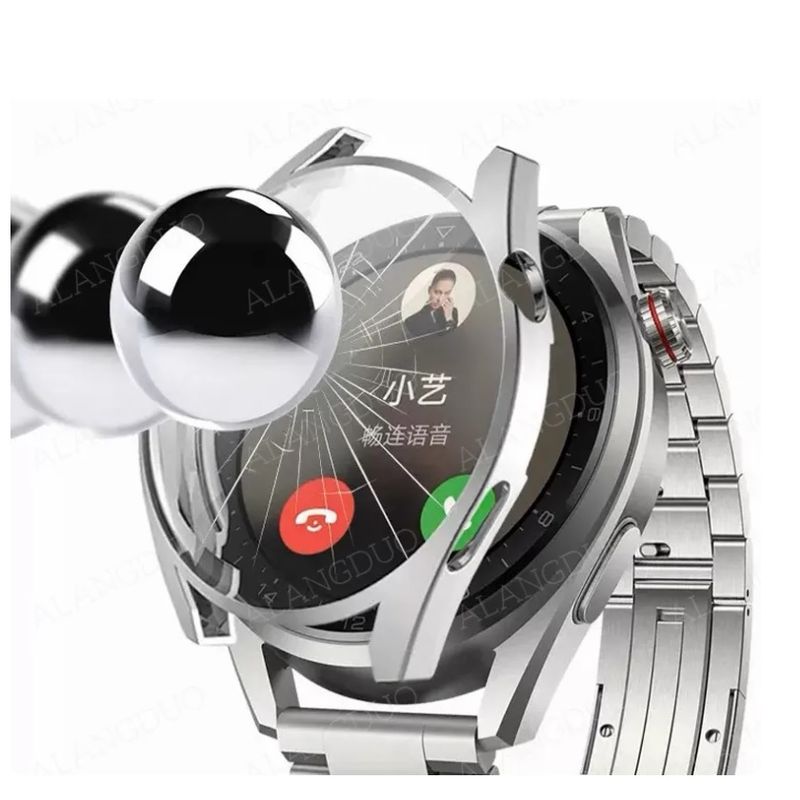 GENERICO - Carcasa Protector Para Huawei Watch 3 / Watch 3 Pro Plateado