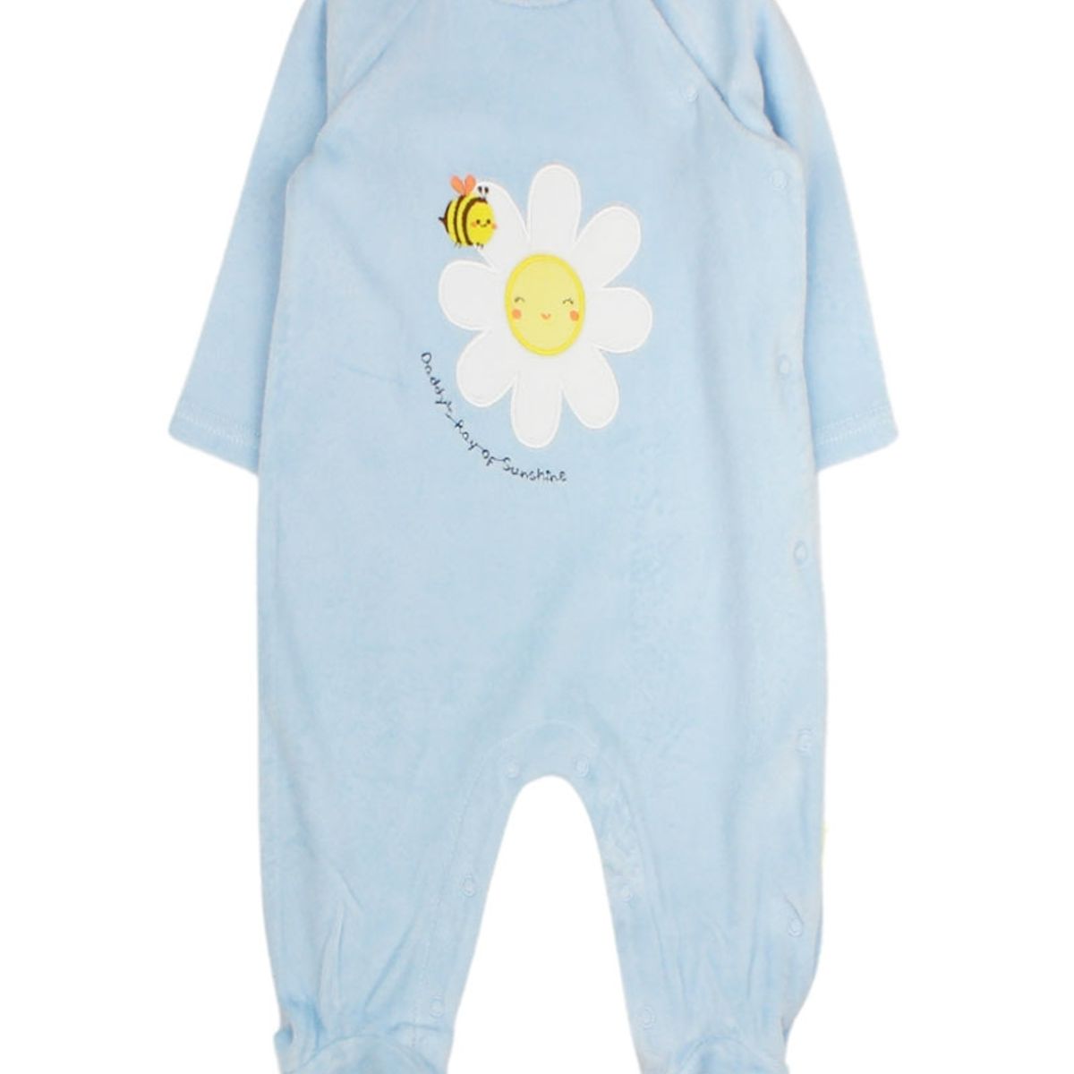 FICCUS - Osito New Born Niña Daisies Celeste