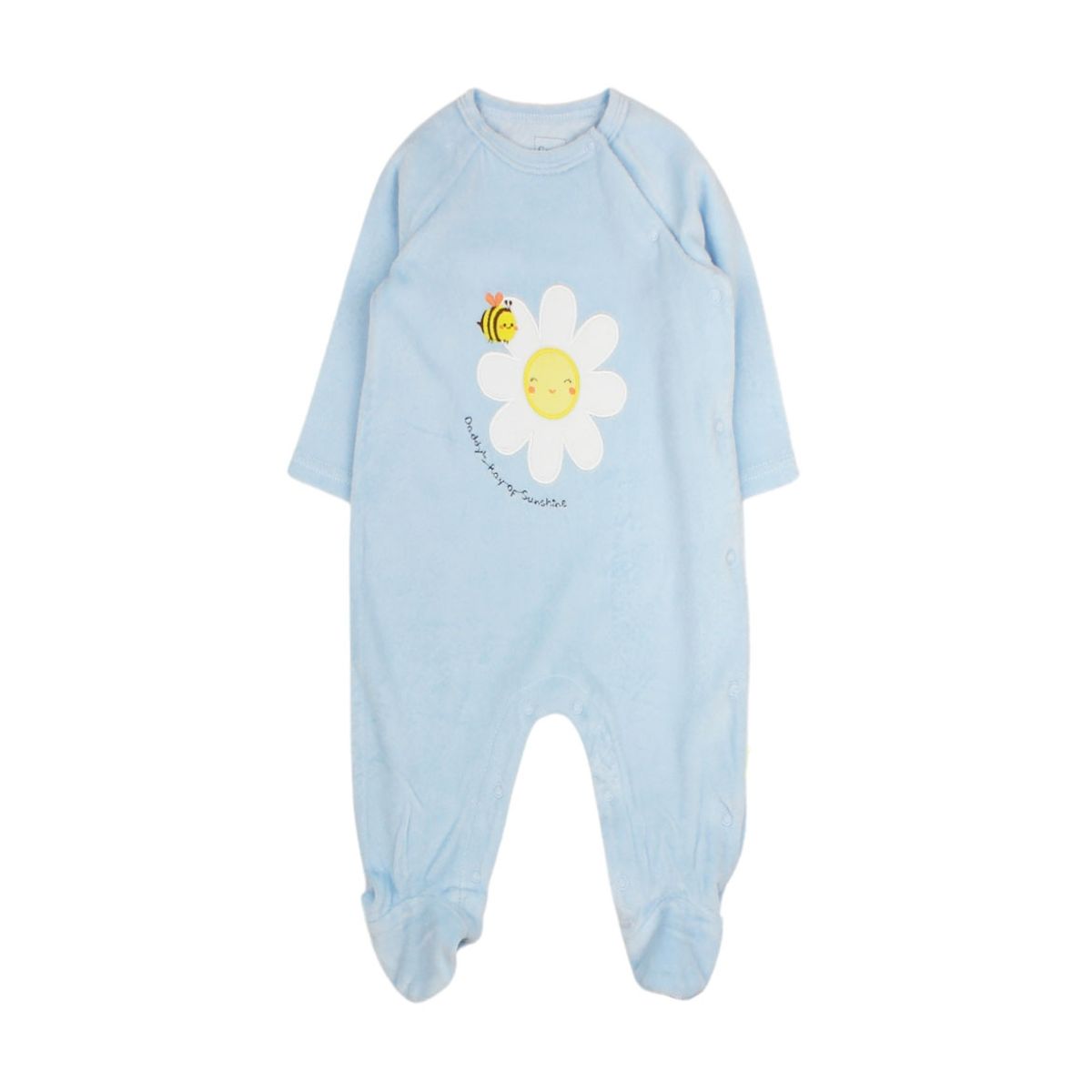 FICCUS - Osito New Born Niña Daisies Celeste