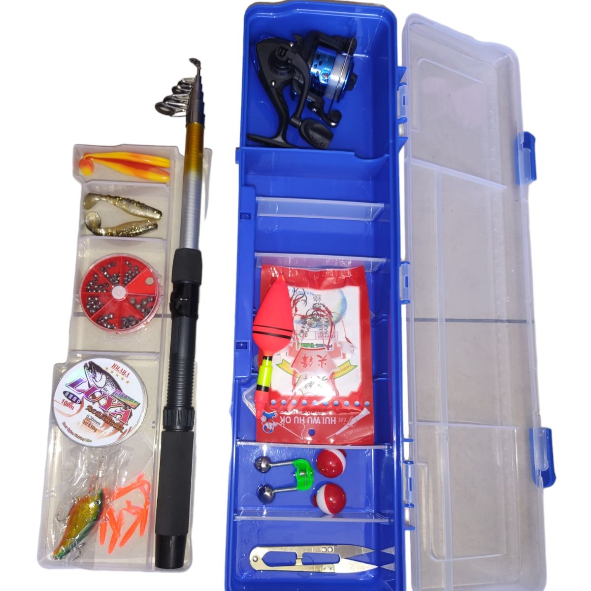 GENERICO - Set O Kit D Caña D Pescar Telescópica D 210cm Con Accesorios