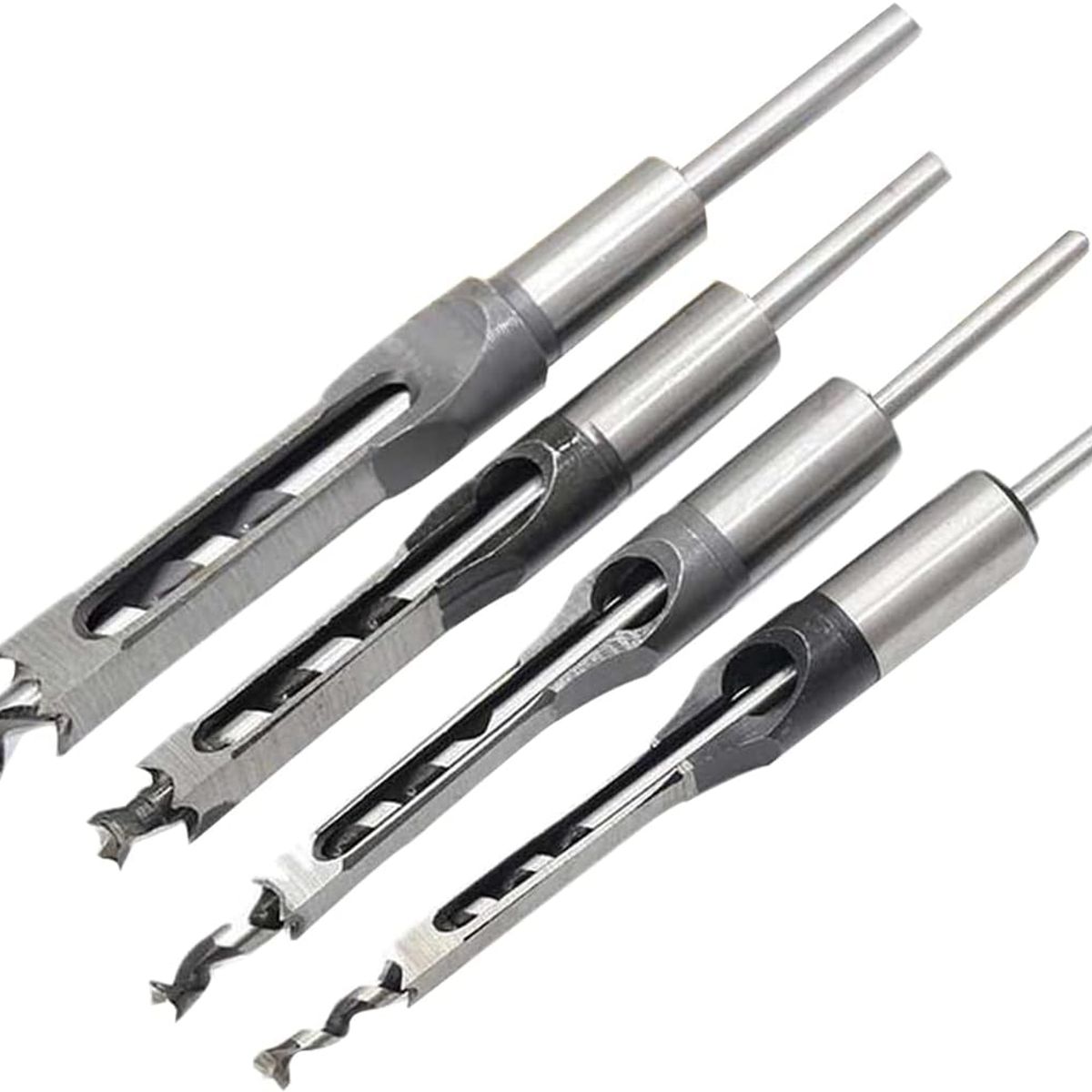 KUANGYE - Set 4 Brocas Para Agujero Cuadrado 1/4 A 1/2 Escopleador