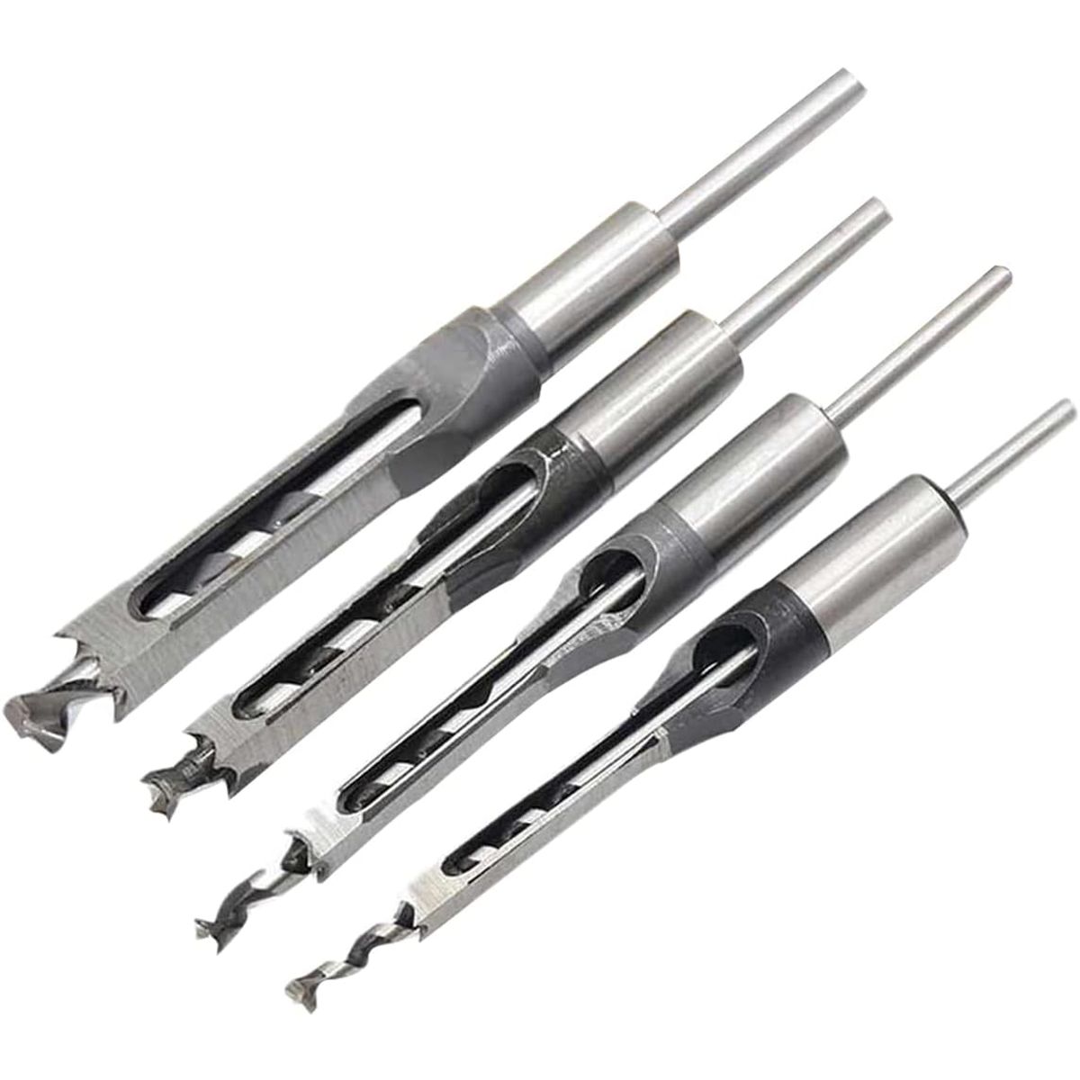 KUANGYE - Set 4 Brocas Para Agujero Cuadrado 1/4 A 1/2 Escopleador