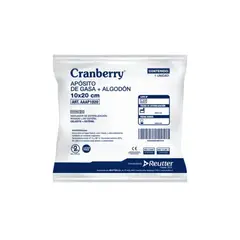 CRANBERRY - APÓSITO DE GASA + ALGODÓN 10 X 20 CMS