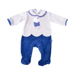 PILLIN - Osito Plush Bebé Niña Azul marino