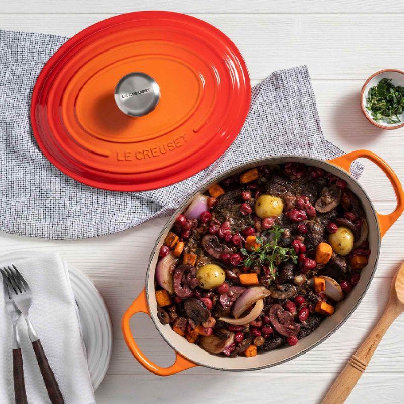 LE CREUSET - Cocotte Oval 29Cm Volcÿnica Pomo Acero
