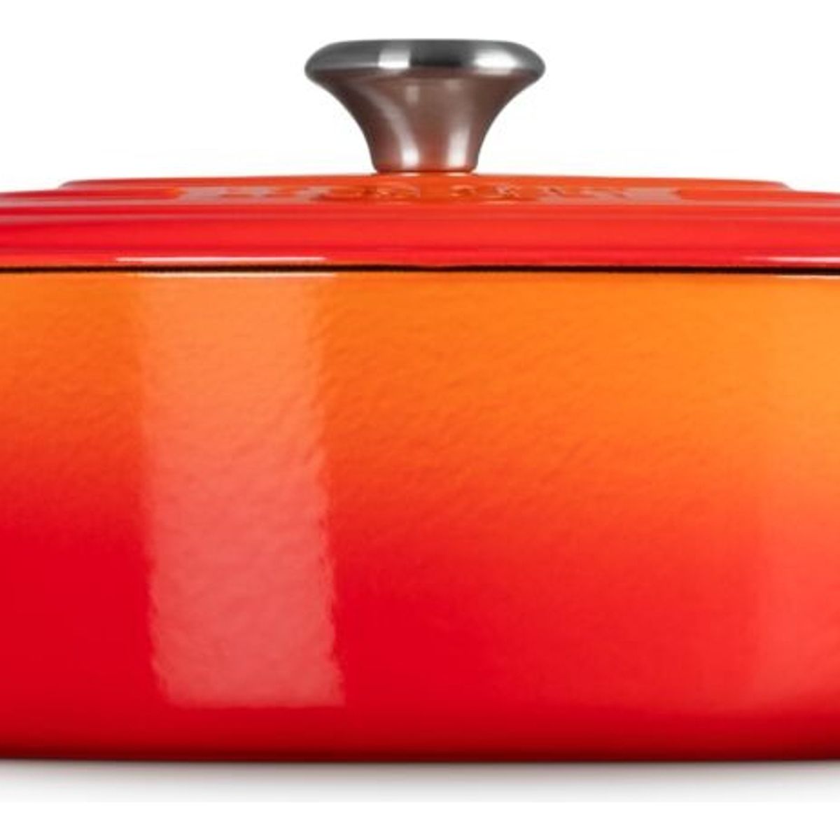 LE CREUSET - Le Creuset Cocotte Oval 29 Cm Volcánica Pomo Acero Hierro