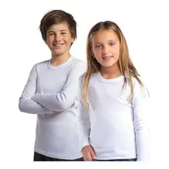 GENERICO - Polera Polo Blanca Manga Larga - Tallas 12 A 16