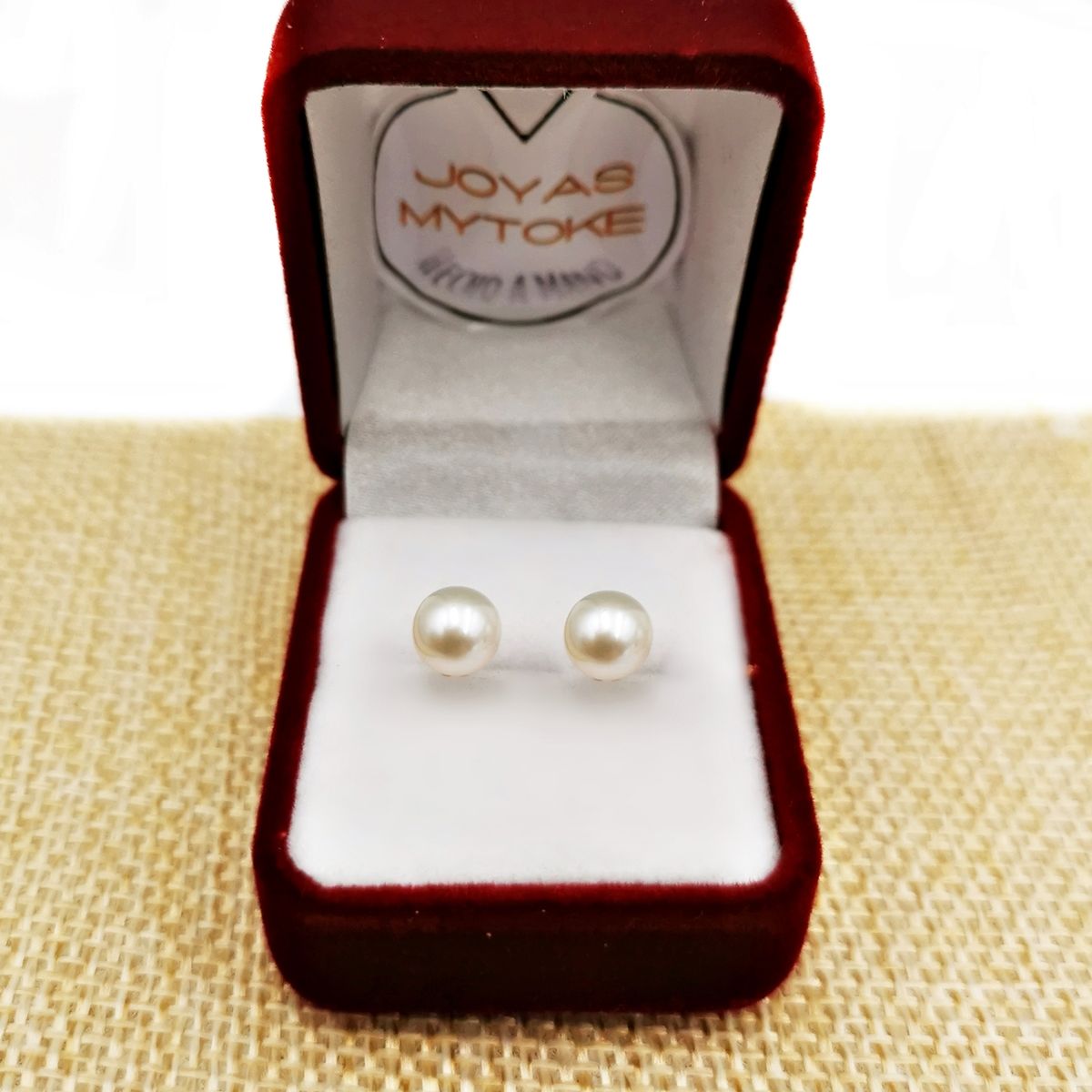 JOYAS MYTOKE - Aros Oro 18 Kilates Perla Cultivada Natural Mujer