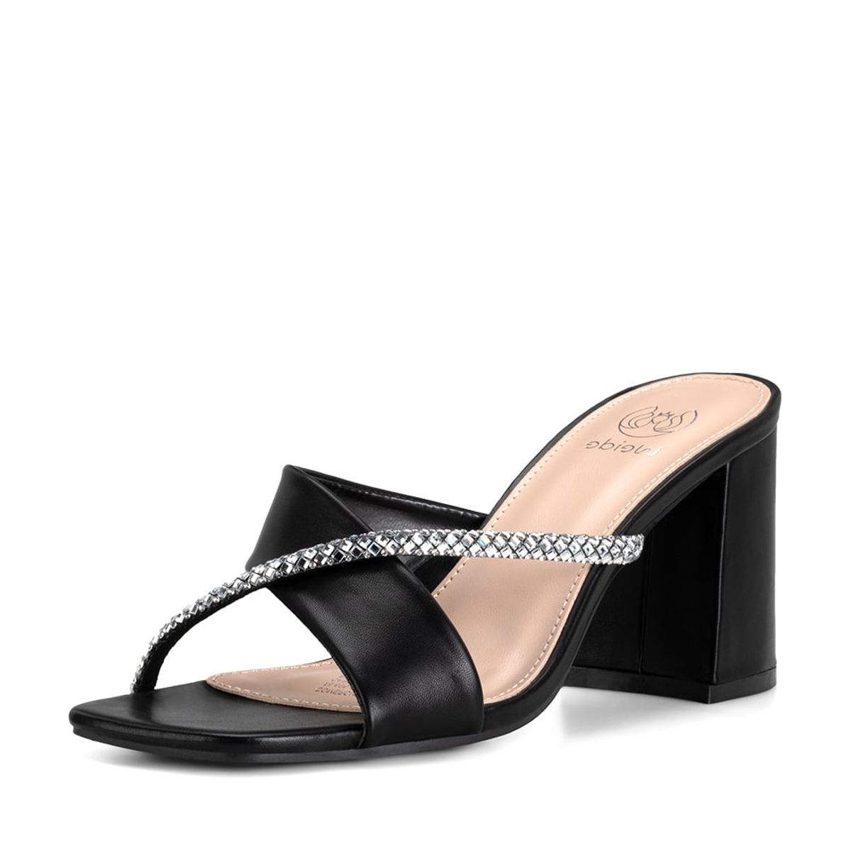 WEIDE - Sandalia Taco  Negro Fiesta GH92 Weide