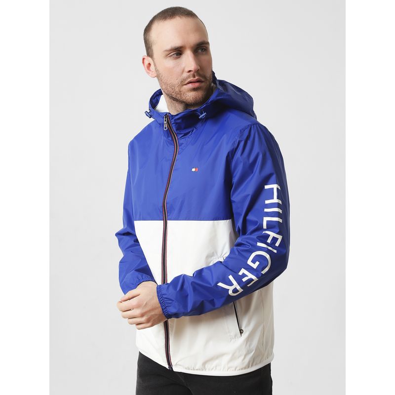 TOMMY HILFIGER Cortaviento Color Block Con Logo Azul Tommy Hilfiger ...