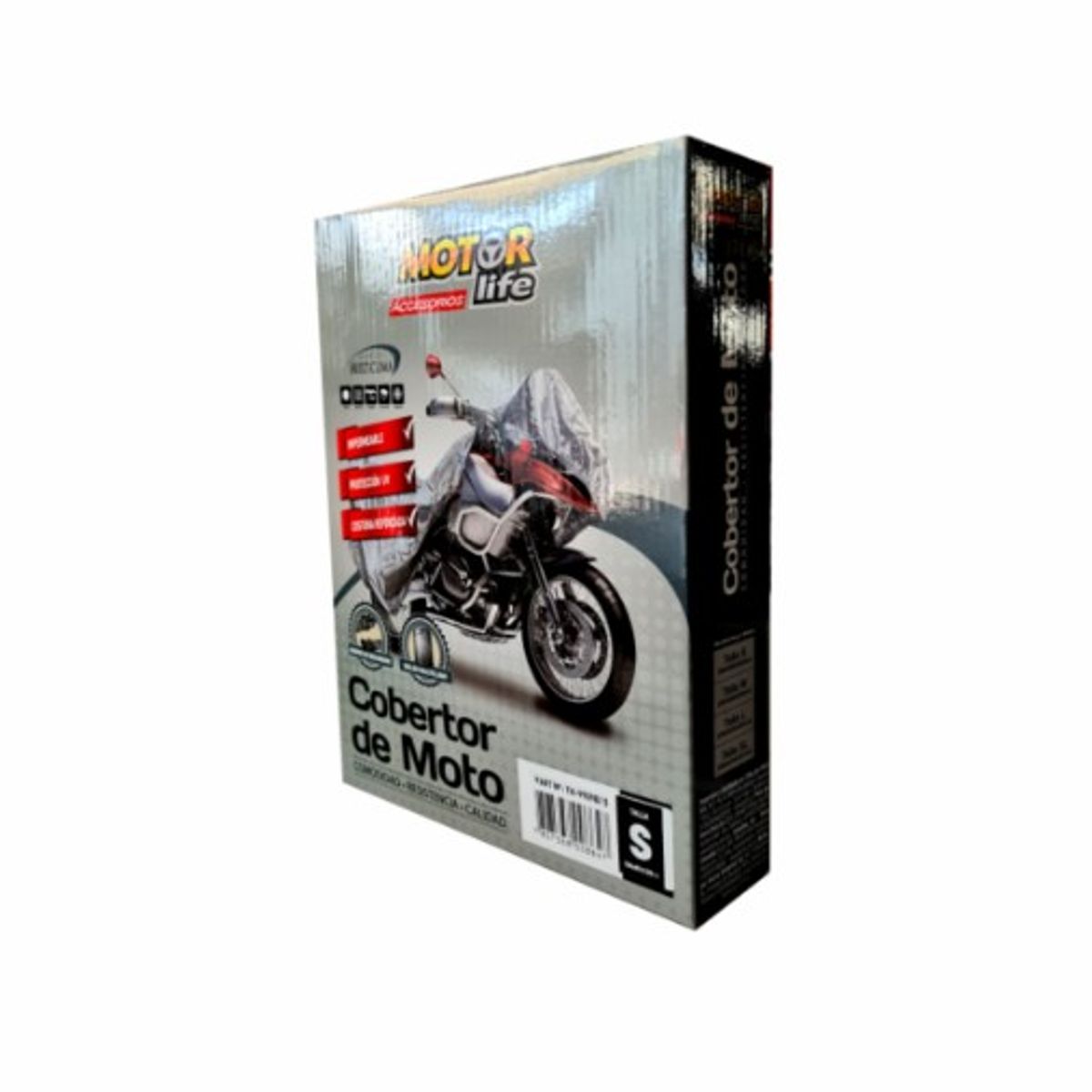 MOTORLIFE - COBERTOR PARA MOTO TALLA S IMPERMEABLE MOTOR LIFEMIMBRAL