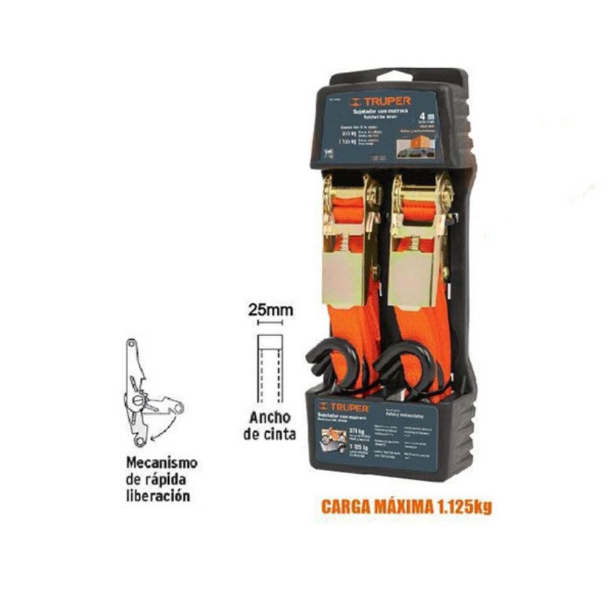 TRUPER - CINTA DE CARGA 1" X 4MT/1125KG TRUPER/MIMBRAL