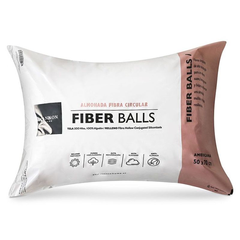 CANNON - ALMOHADA MICROFIBRA FIBER BALLS CANNON HOME 50 x 90 CM