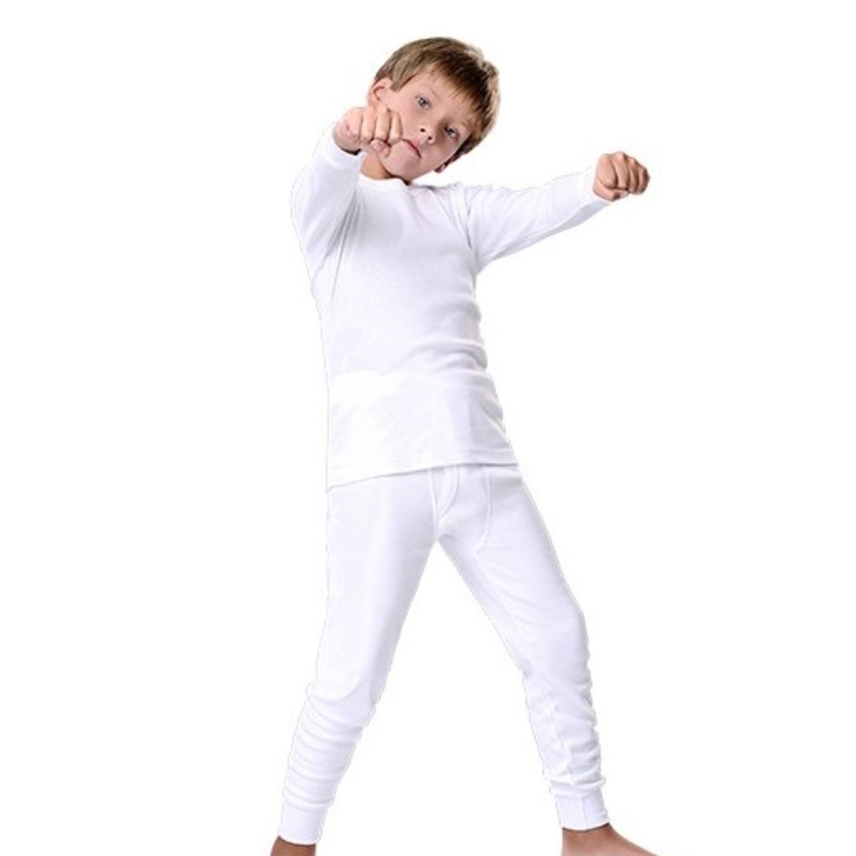 RIGAL - Calzoncillos Largos Niño Blanco Rigal - Tallas 2 Al 6