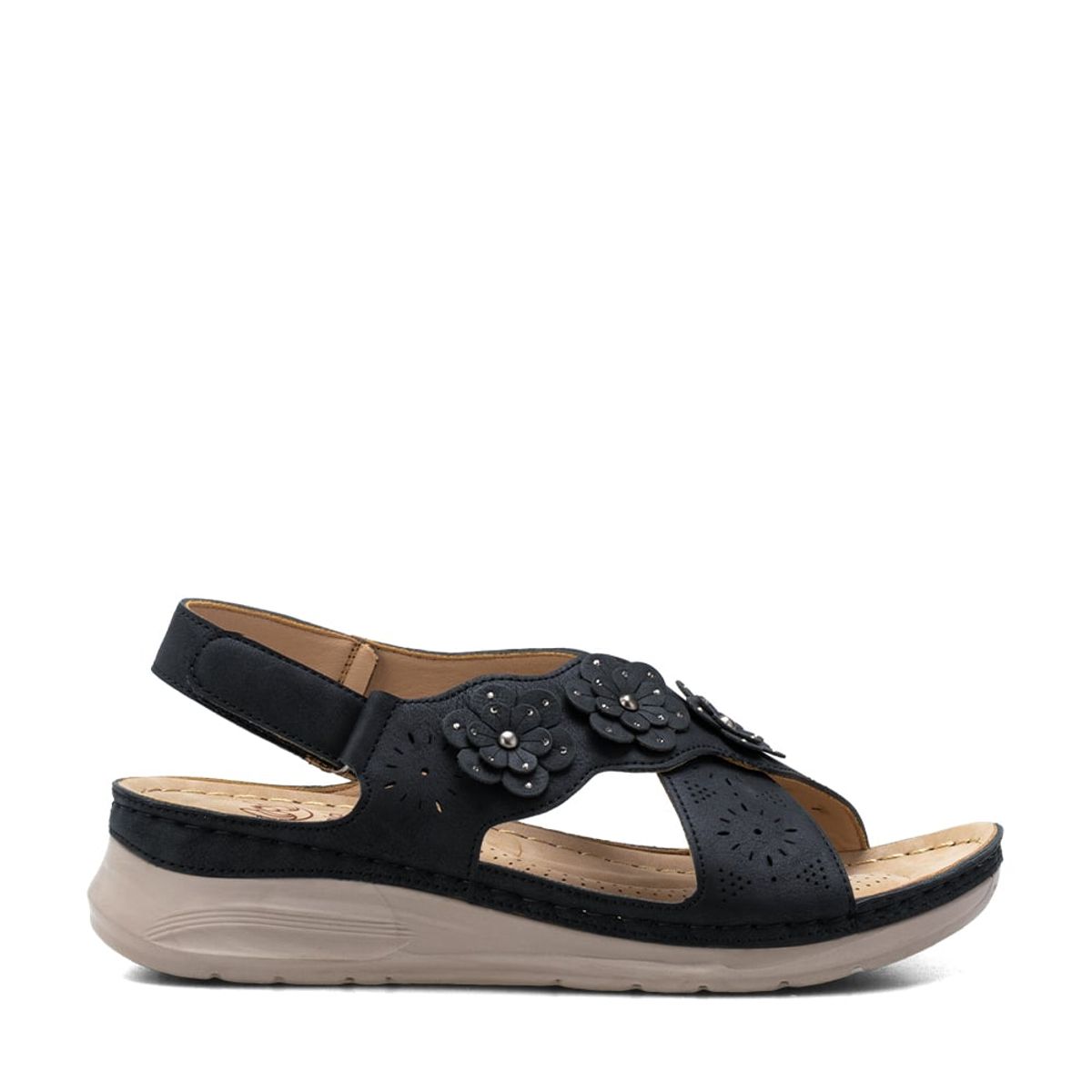 WEIDE - Sandalia Plataforma Negro Casual JS39 Weide