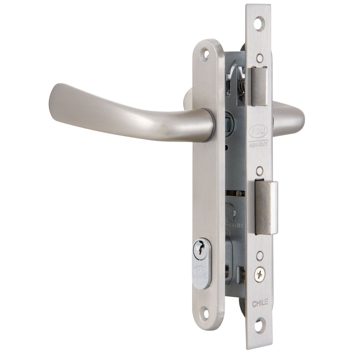 POLI - Cerradura POLI Puerta Abatir Cromado